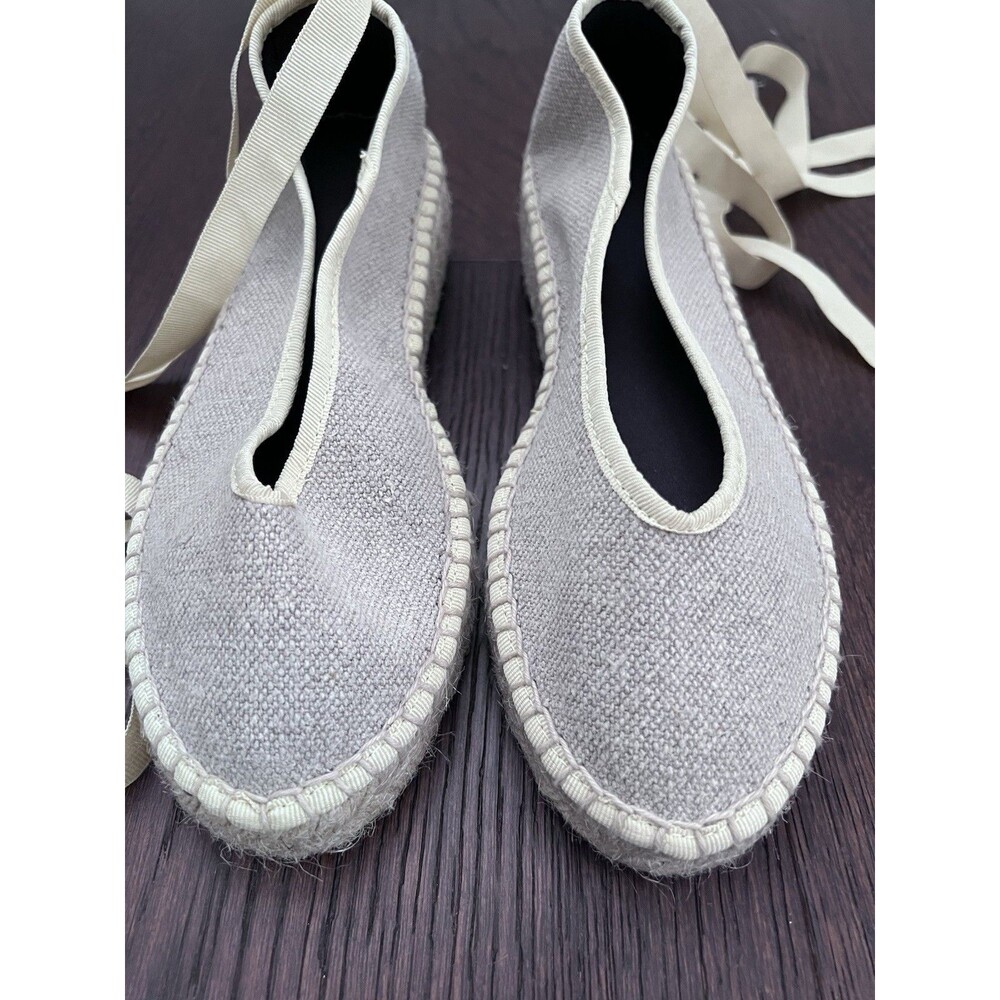 Flabelus Ribbon Espadrilles Shoes Summer Swing Cream Size 36 - Picture 5 of 12